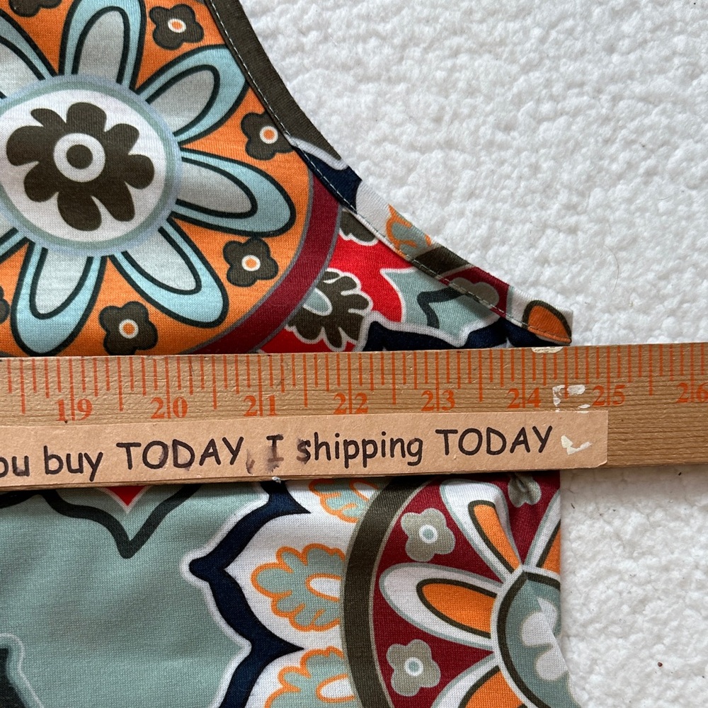 Simply Fun Sleeveless Multicolor Patterned Dress … - image 6